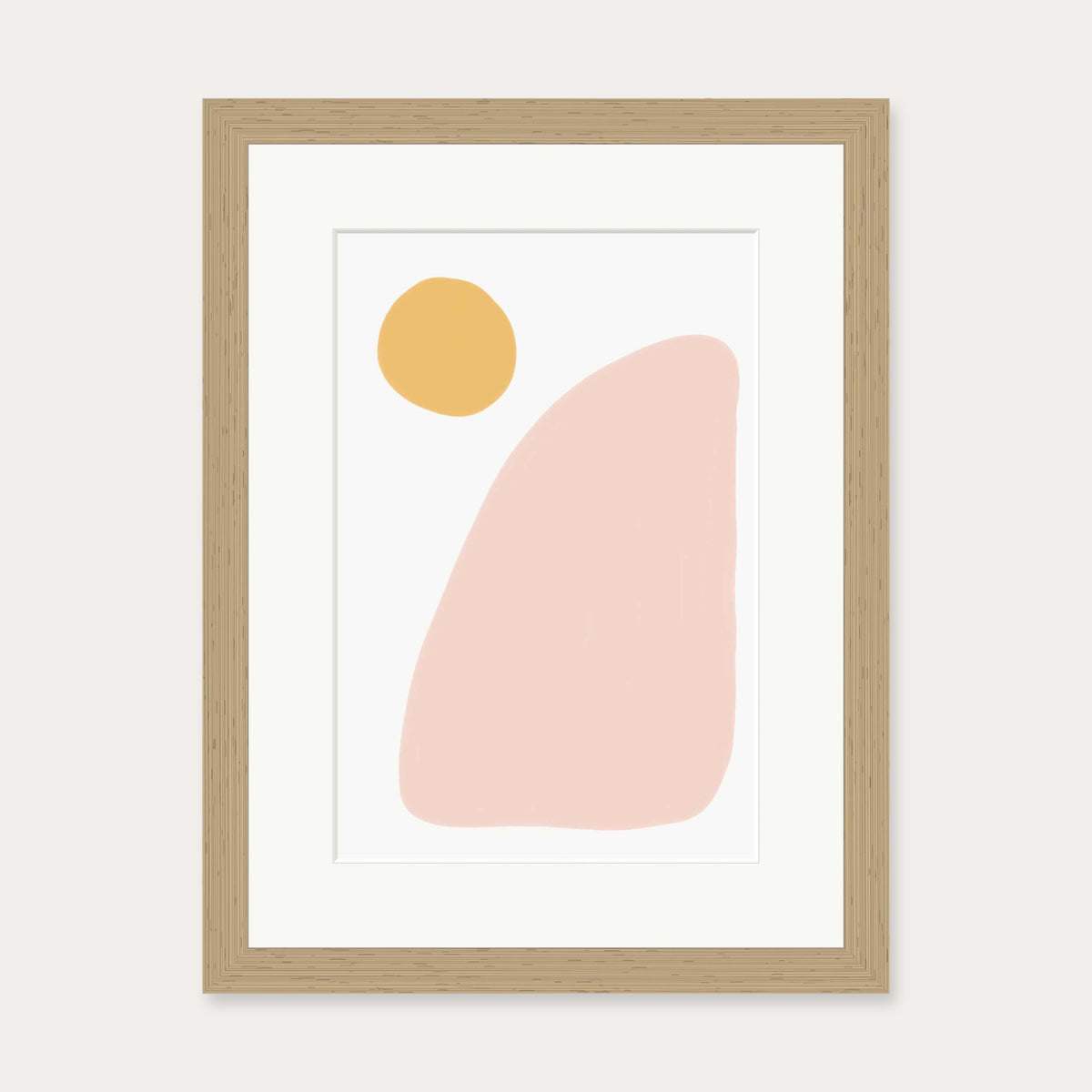Pale Sunrise Art Print — 30 x 40 cm — Oak Frame