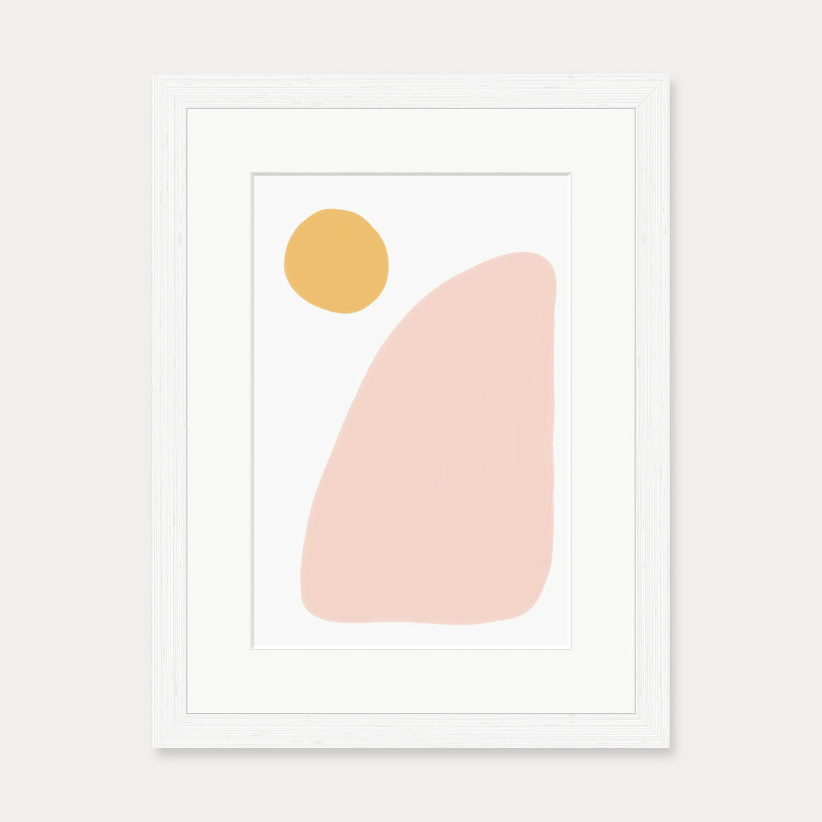 Pale Sunrise Art Print — 30 x 40 cm — White Frame