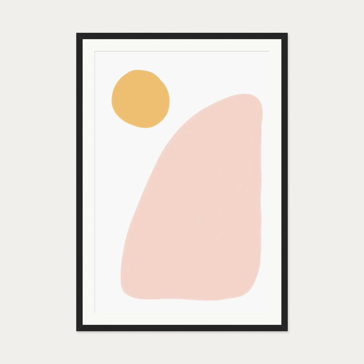 Pale Sunrise Art Print — 70 x 100 cm — Black Frame