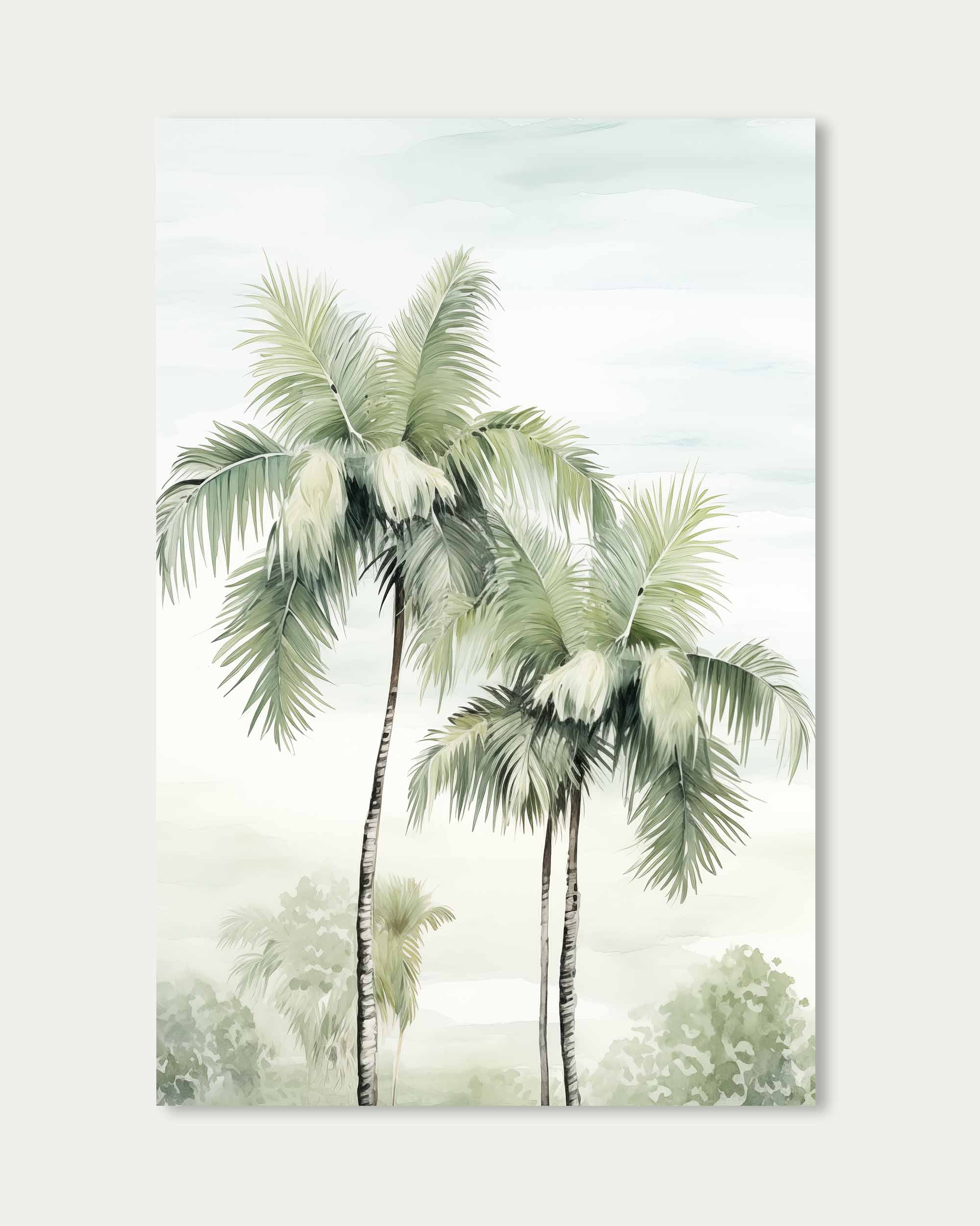 Two Palm Trees Wall Art Print
