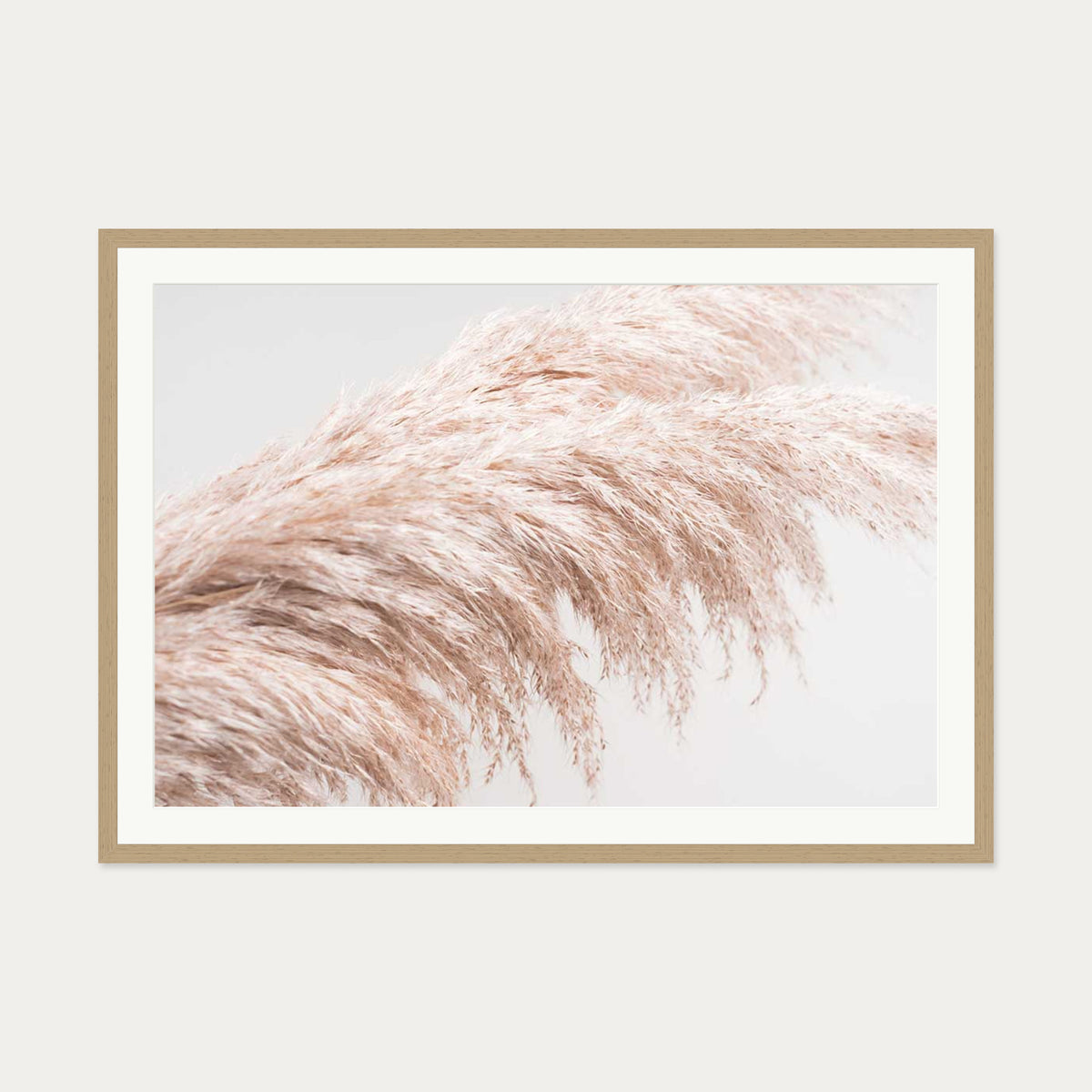 Pampass II Wall Art Print — 70 x 100 cm — Oak Frame