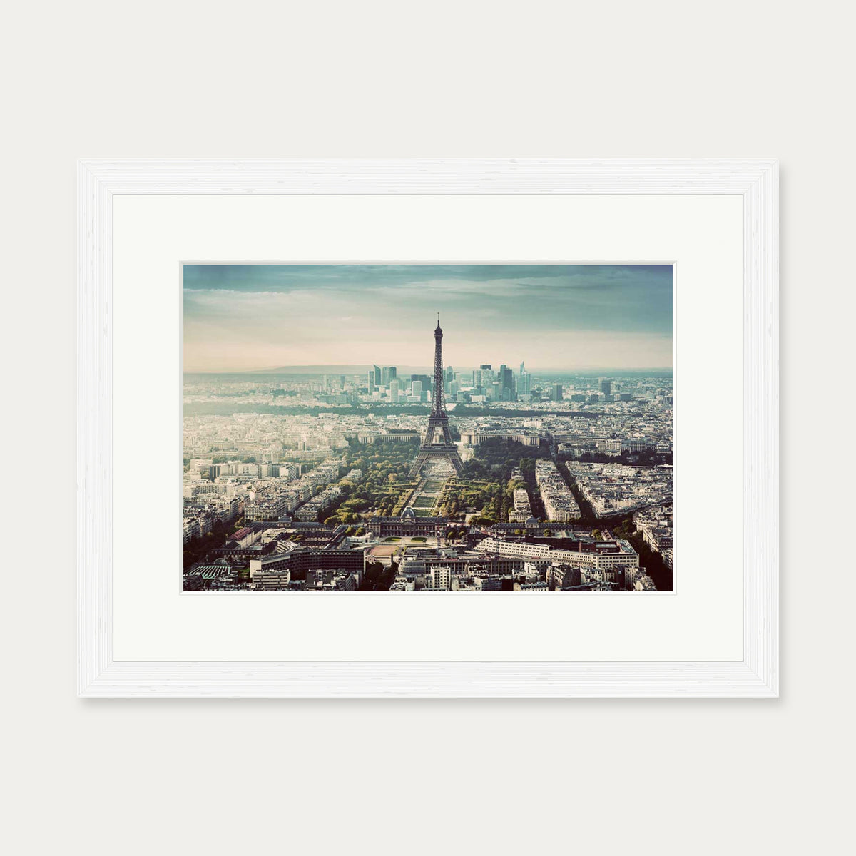 Paris City Poster — 30 x 40 cm — White Frame
