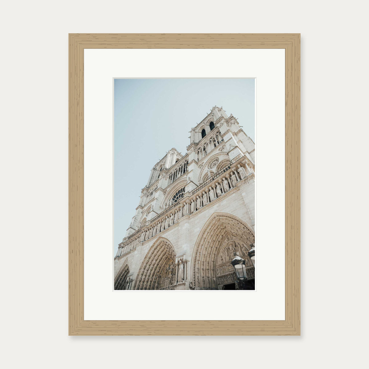 Parisian Architecture Art Print — 30 x 40 cm — Oak Frame