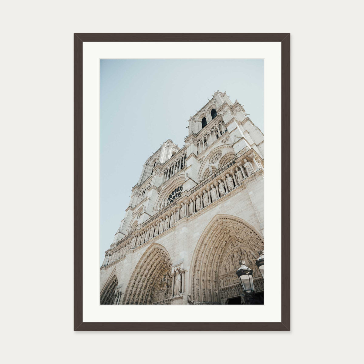 Parisian Architecture Art Print — 50 x 70 cm — Brown Frame