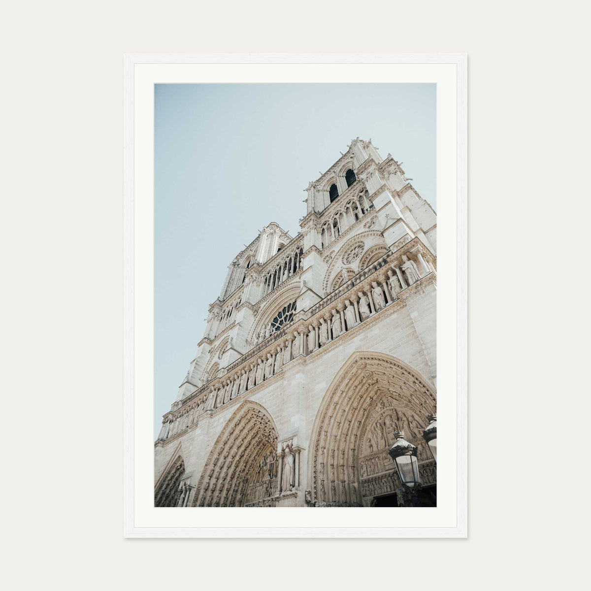 Parisian Architecture Art Print — 70 x 100 cm — White Frame