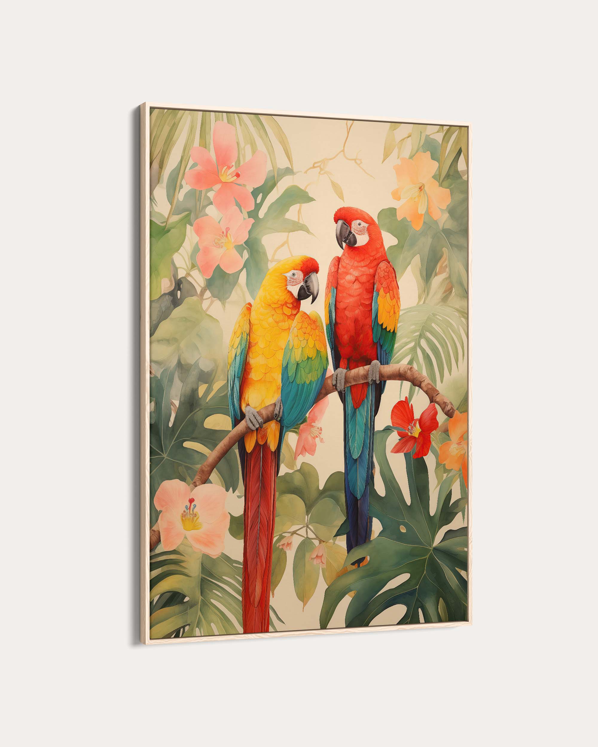 Forest Parrots Wall Art Print