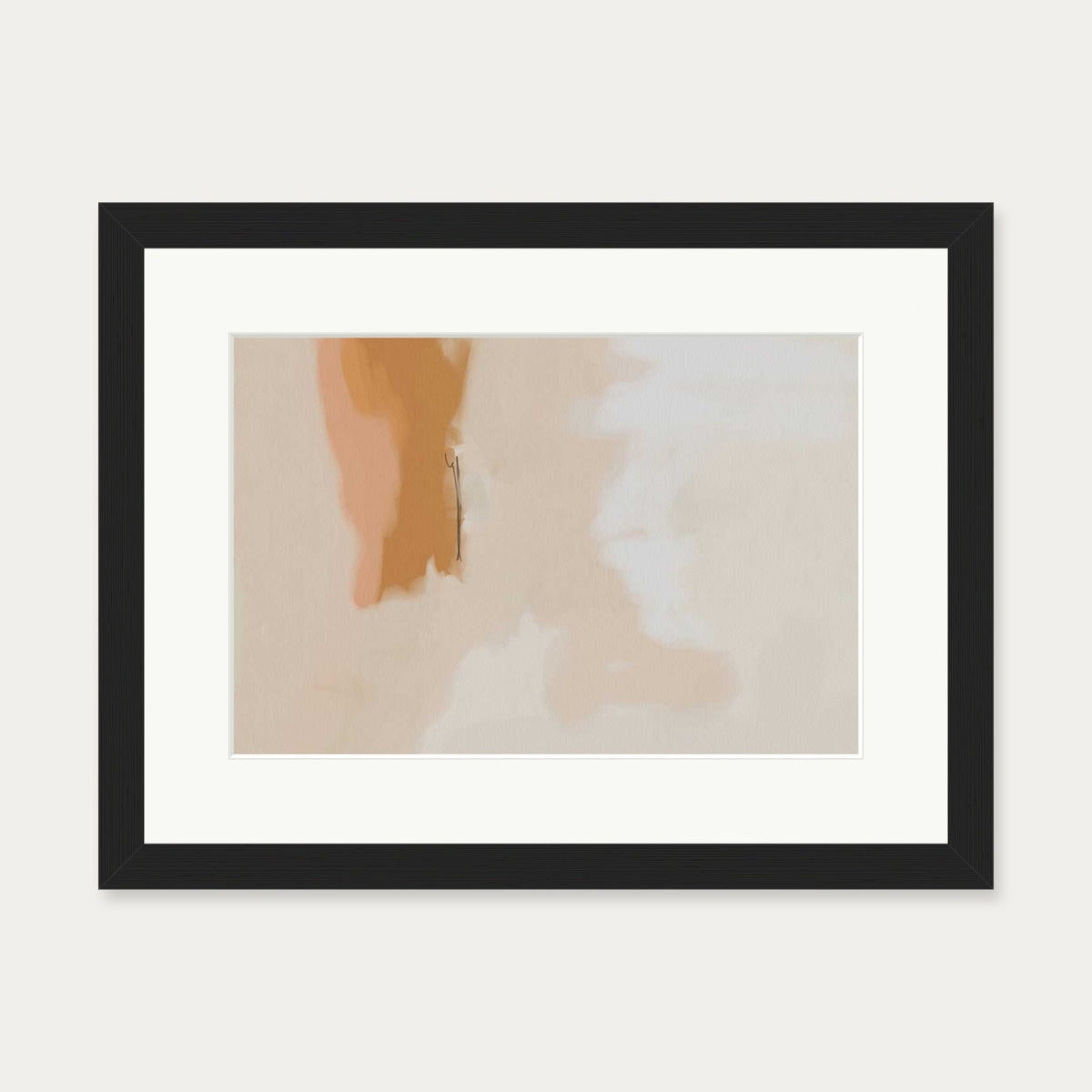 Peach Haze Art Print — 30 x 40 cm — Black Frame