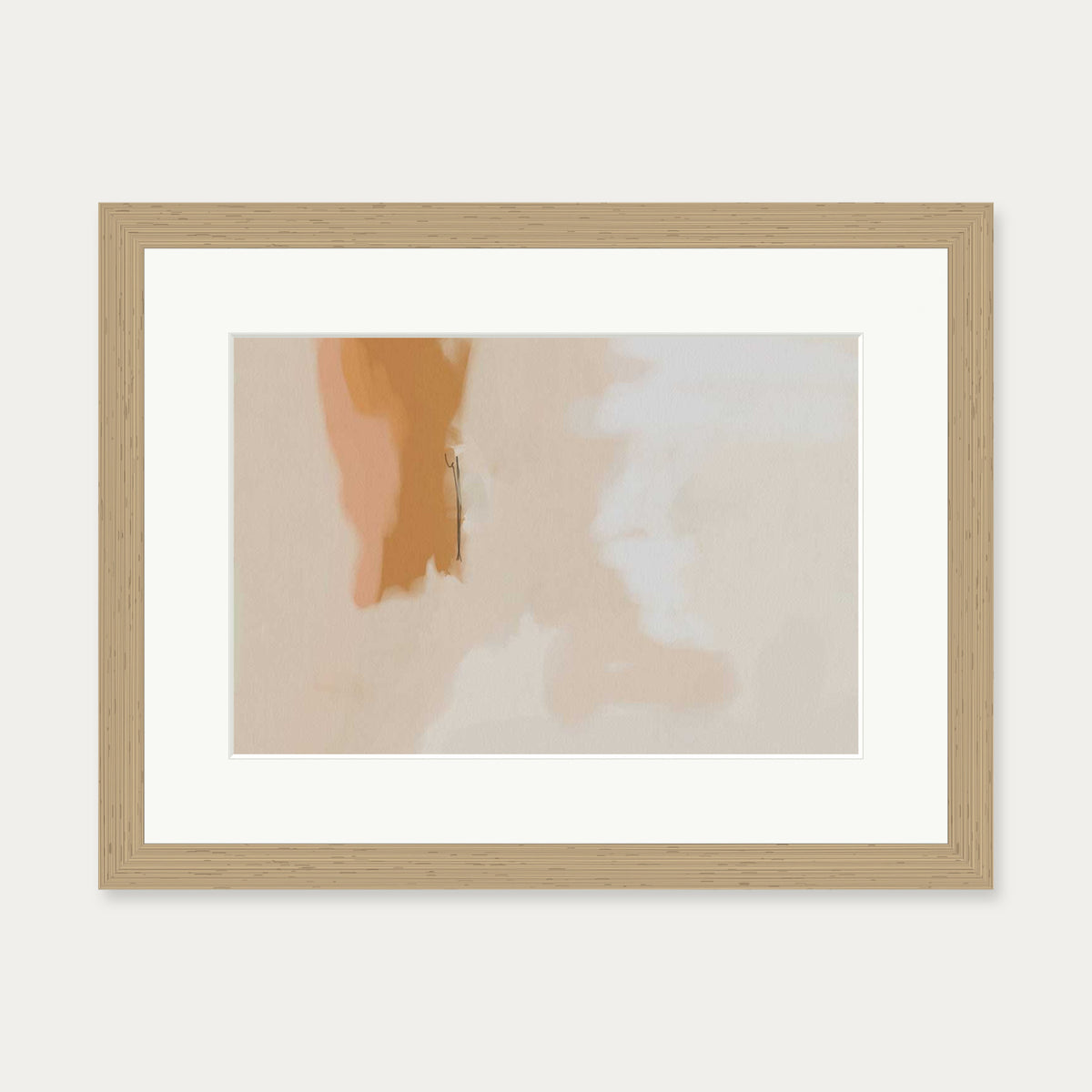 Peach Haze Art Print — 30 x 40 cm — Oak Frame