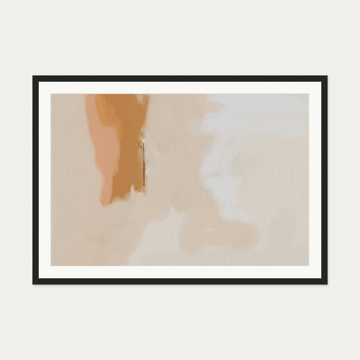 Peach Haze Art Print — 70 x 100 cm — Black Frame