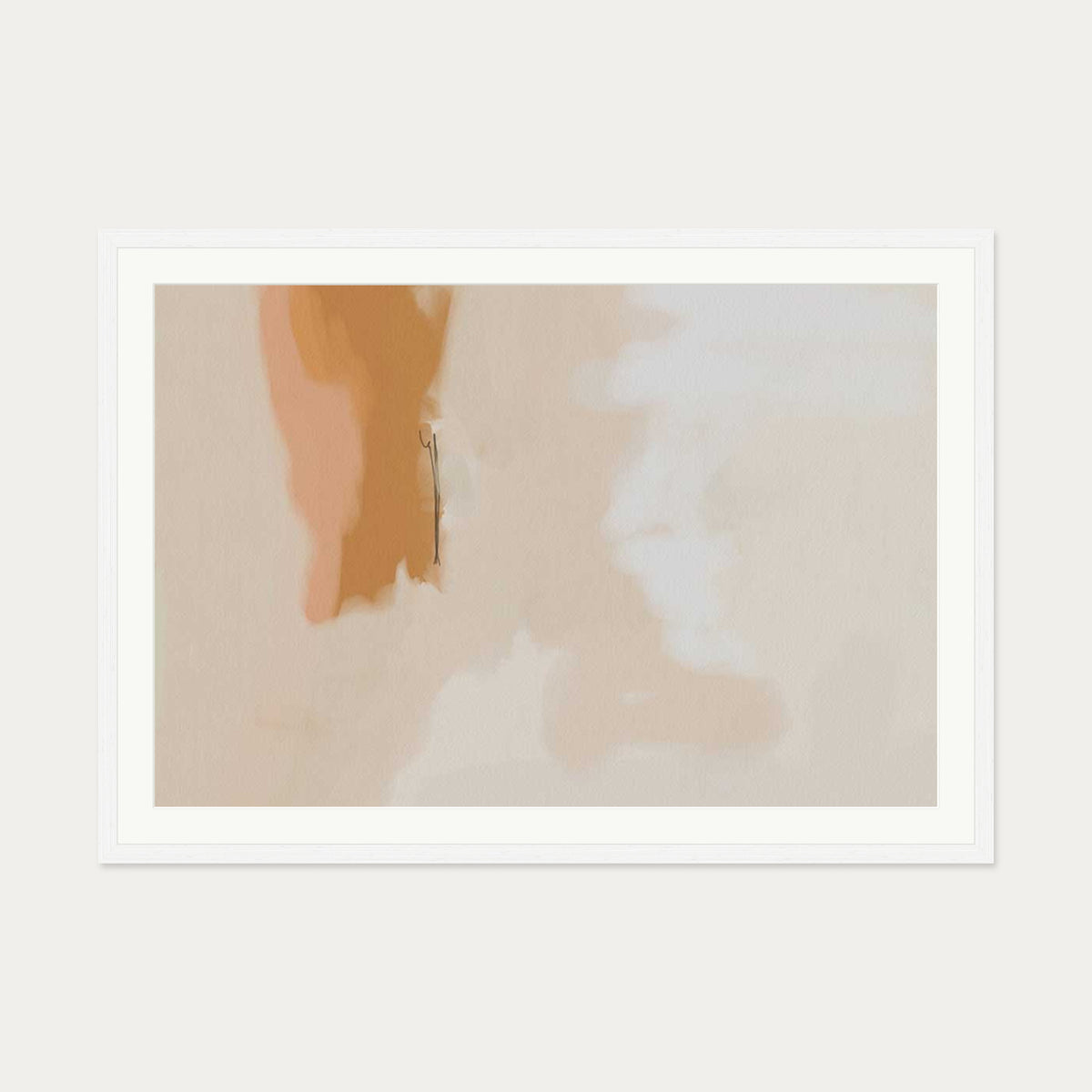 Peach Haze Art Print — 70 x 100 cm — White Frame
