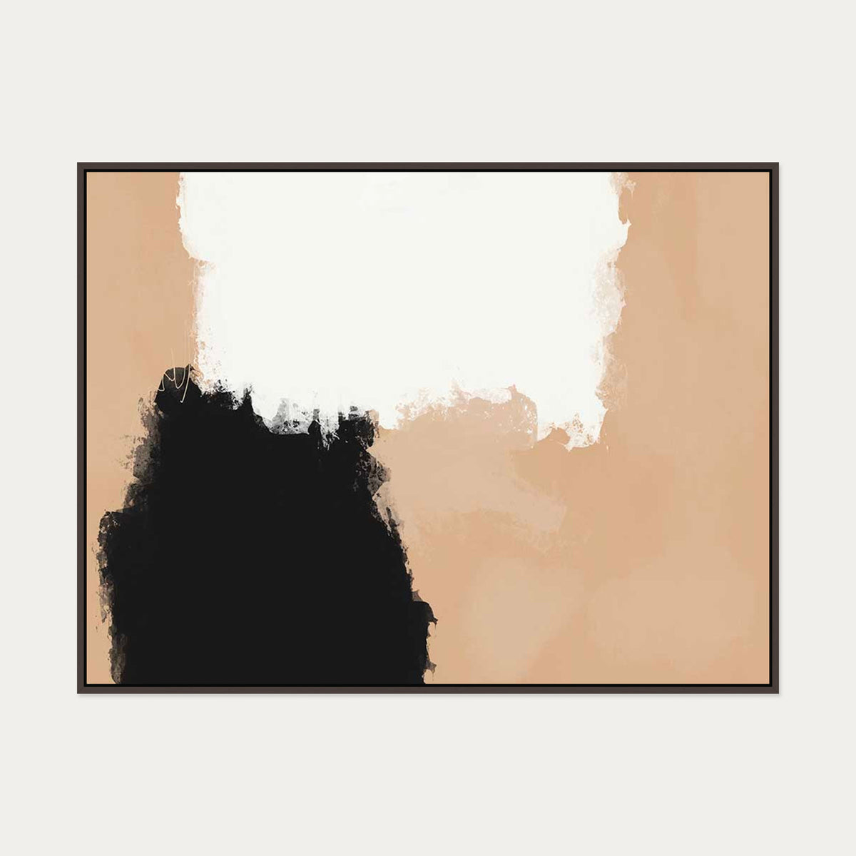 Peach Illusions II Canvas Art — 90 x 120 cm — Brown Frame