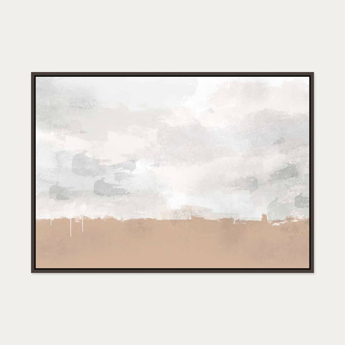 Peach Sands Canvas Art — 70 x 100 cm — Brown Frame