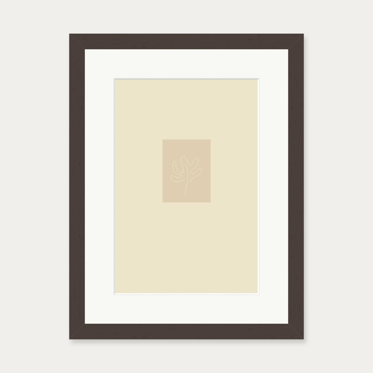 Picasso Drawings II Art Print — 30 x 40 cm — Brown Frame