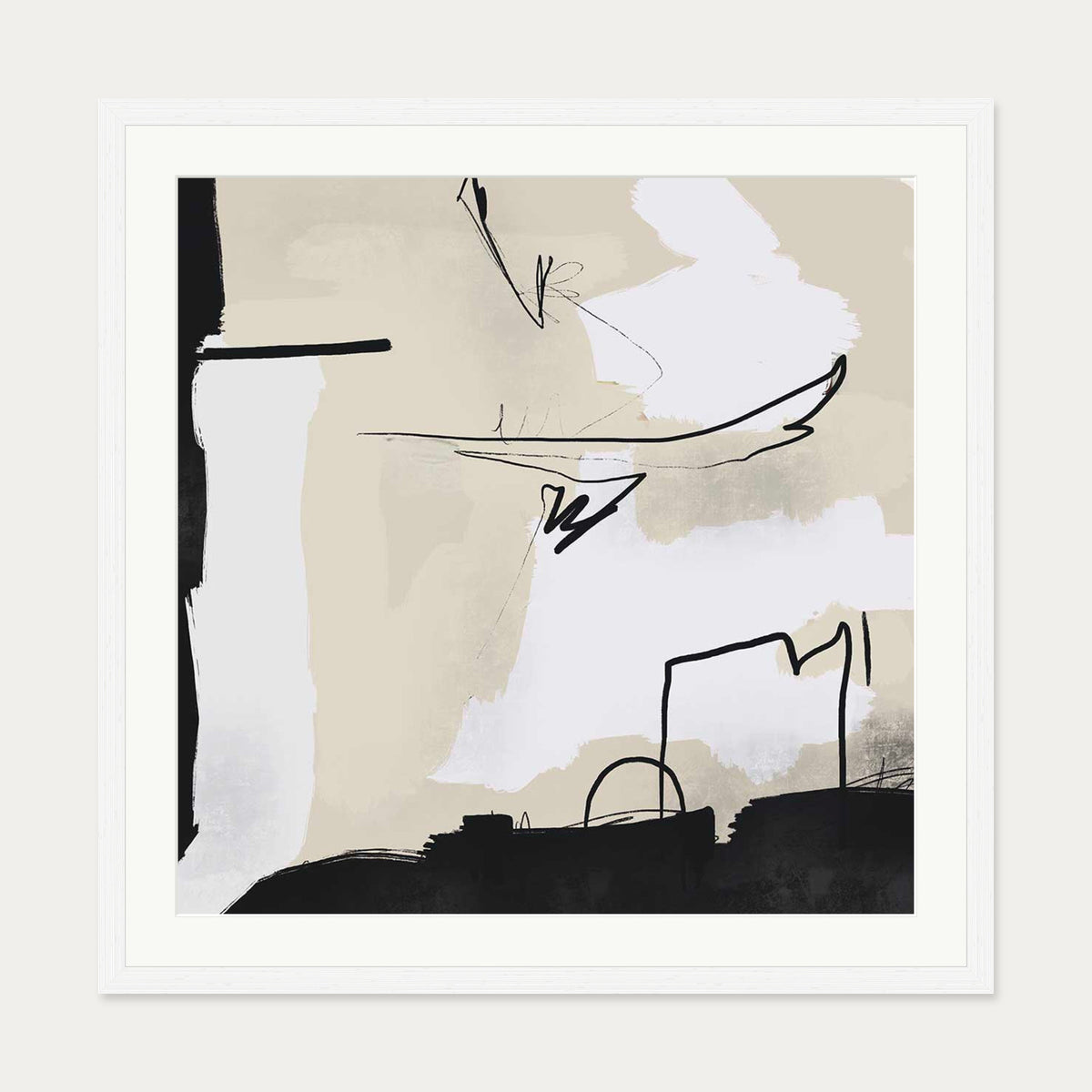 Pillow Talk II Art Print — 70 x 70 cm — White Frame