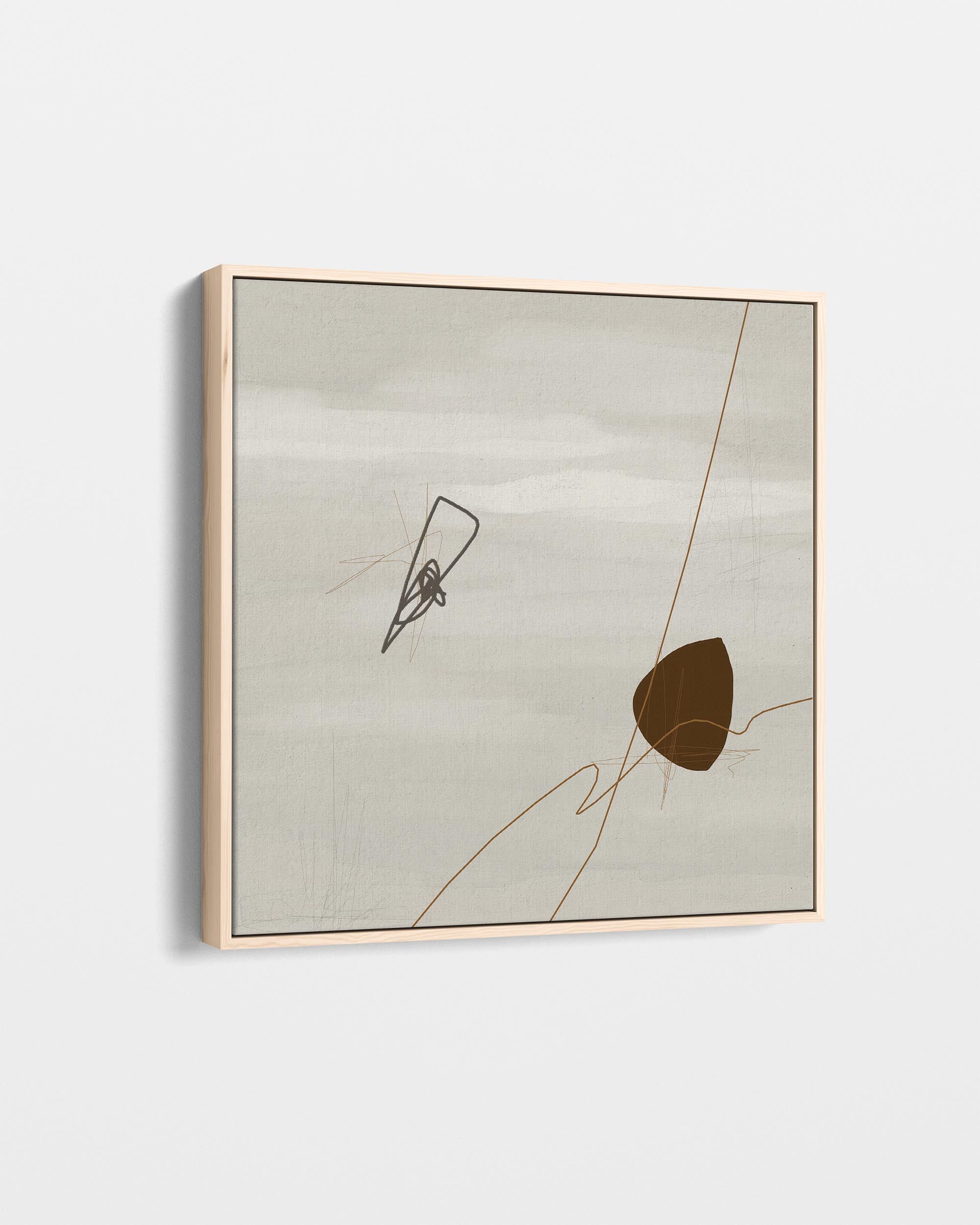 Grey Neutral Abstract Canvas Art