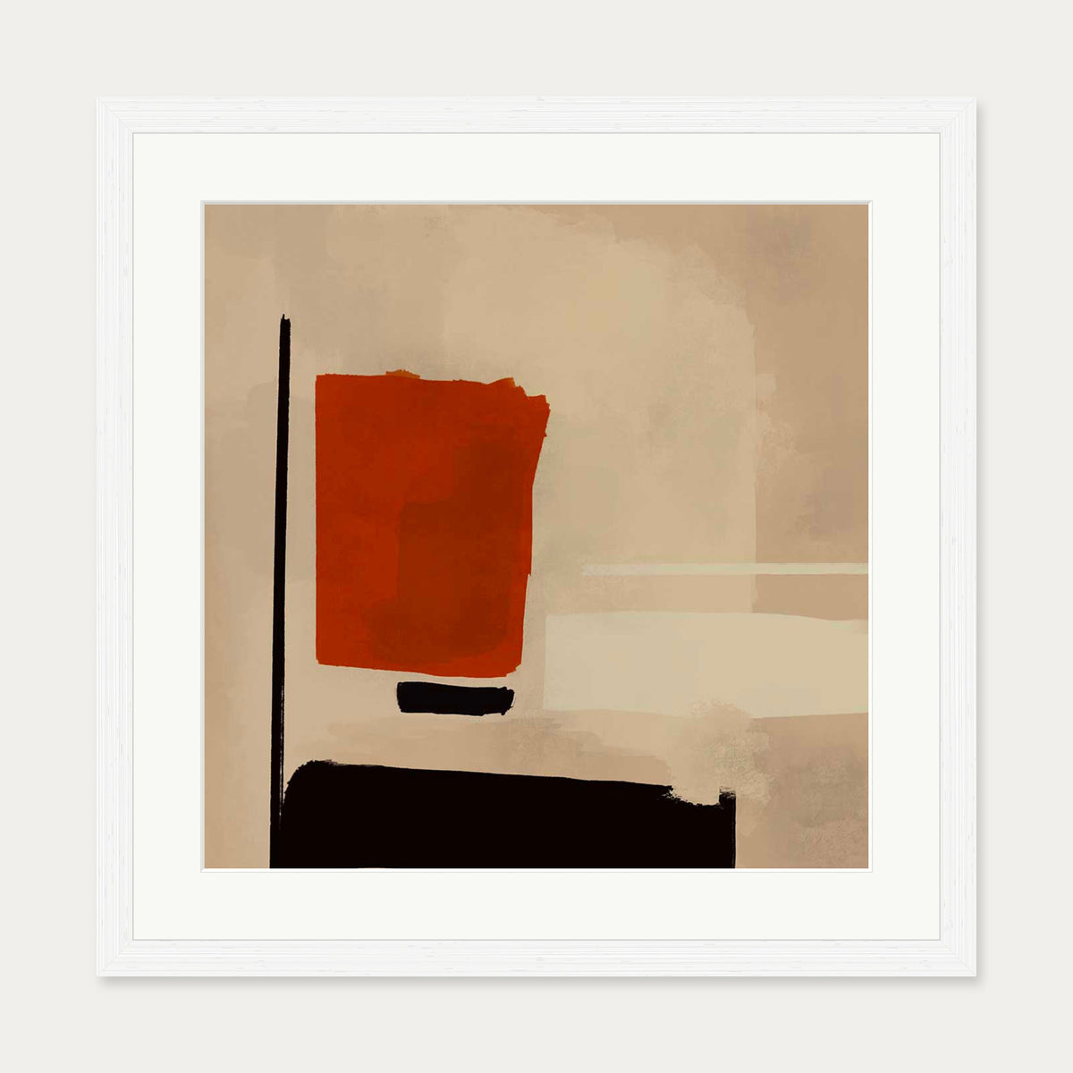 Reaching Out Art Print — 50 x 50 cm — White Frame