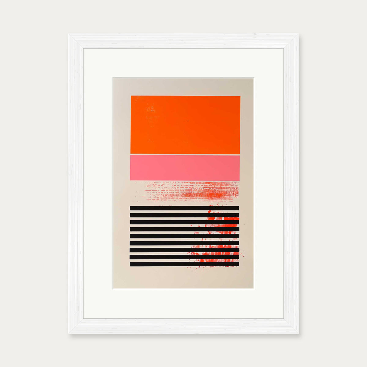 Red Block Art Print — 30 x 40 cm — White Frame