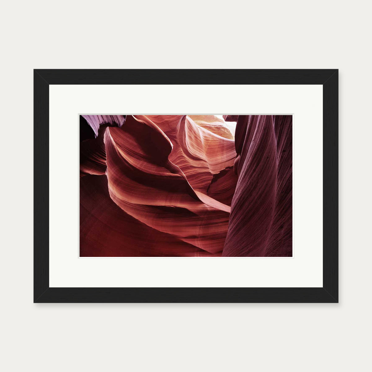 Red Valley Wall Art Print — 30 x 40 cm — Black Frame