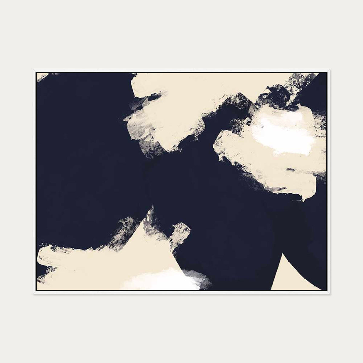 Refined Canvas Art — 90 x 120 cm — White Frame