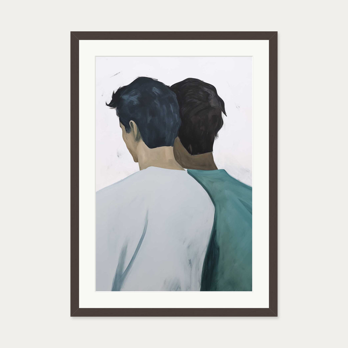 Reflection Art Print — 50 x 70 cm — Brown Frame