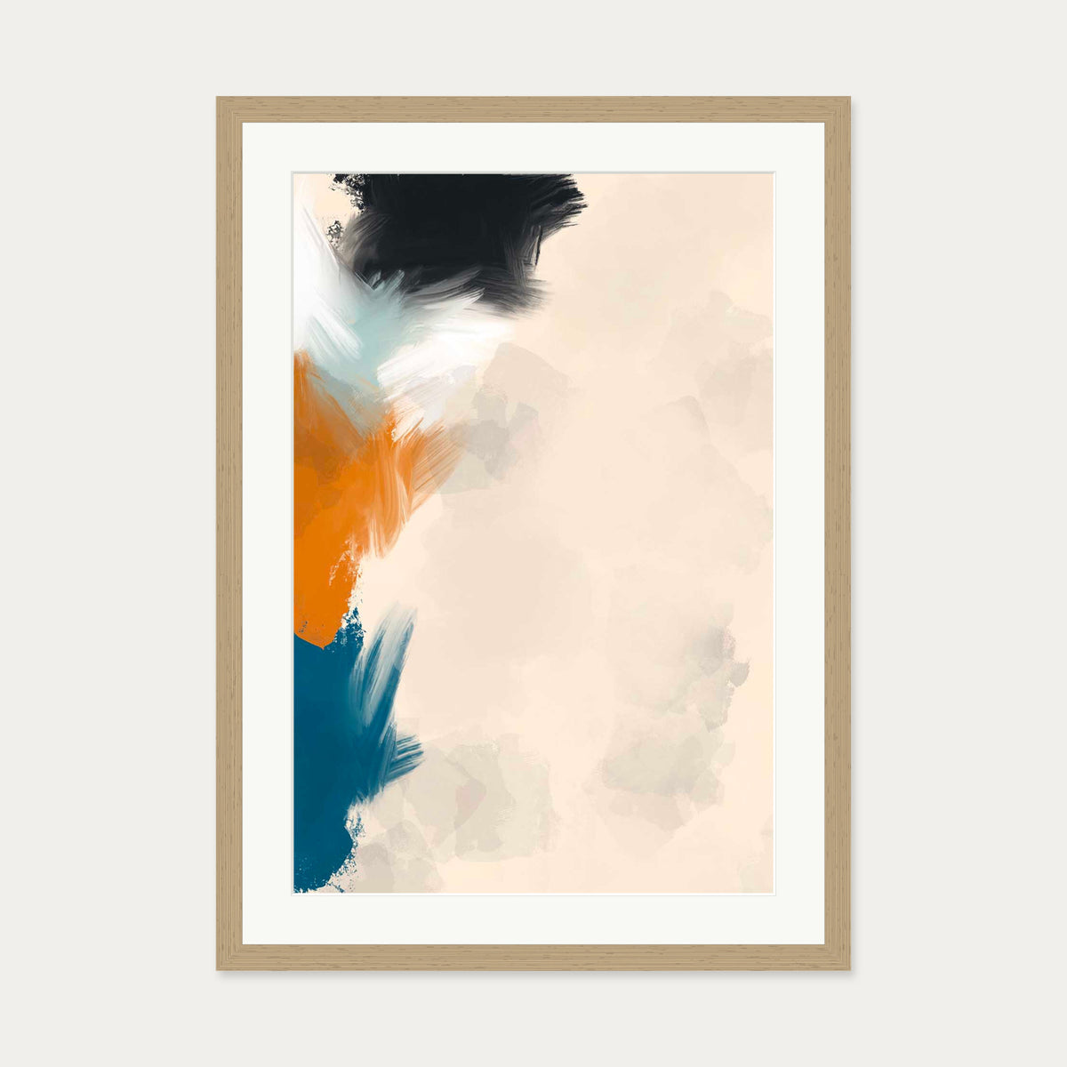 Regaining Balance Art Print — 50 x 70 cm — Oak Frame
