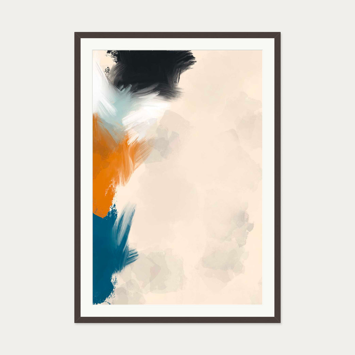 Regaining Balance Art Print — 70 x 100 cm — Brown Frame