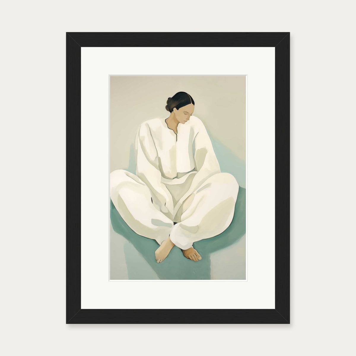 Relaxation Art Print — 30 x 40 cm — Black Frame