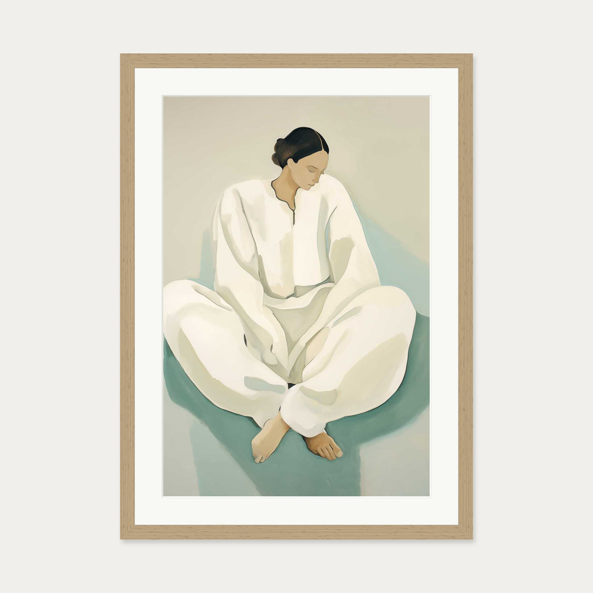 Relaxation Art Print — 50 x 70 cm — Oak Frame