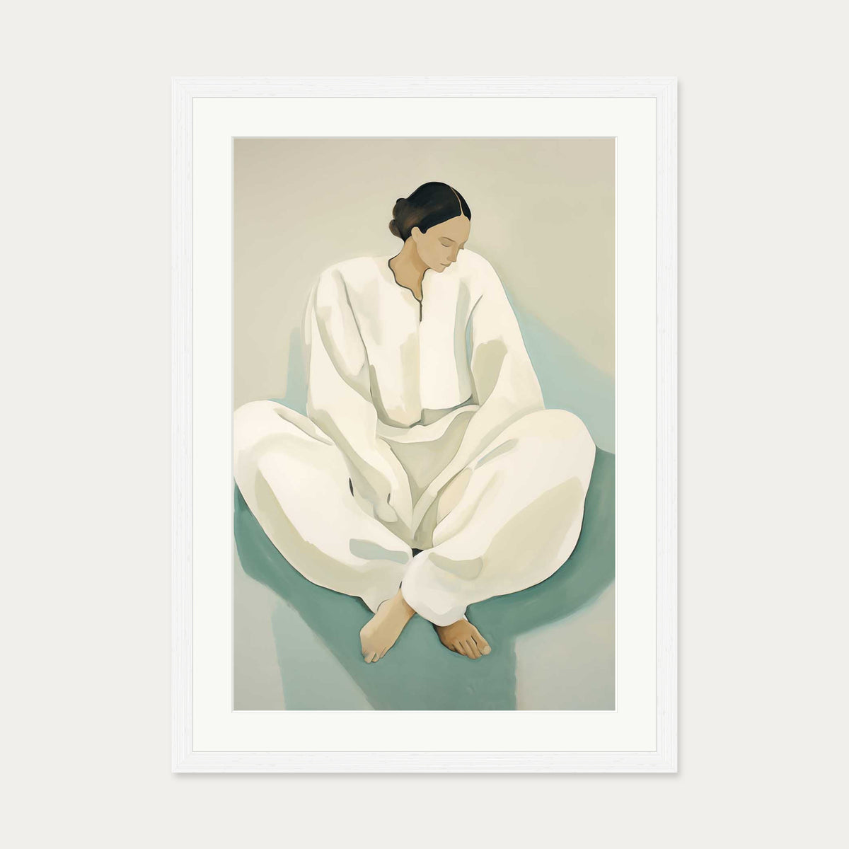 Relaxation Art Print — 50 x 70 cm — White Frame