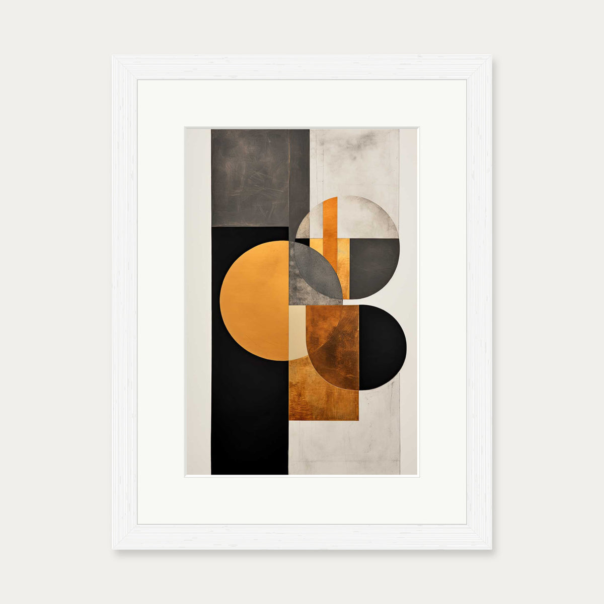 Retro Geometries Art Print — 30 x 40 cm — White Frame