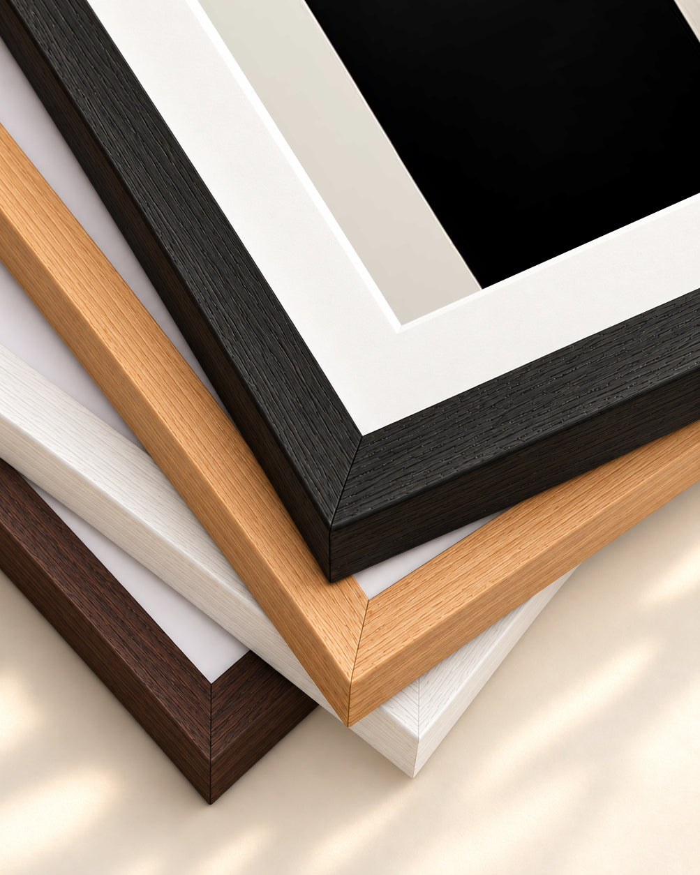 Retro Geometries Art Print — framed print corner with 5 cm mount and bevel