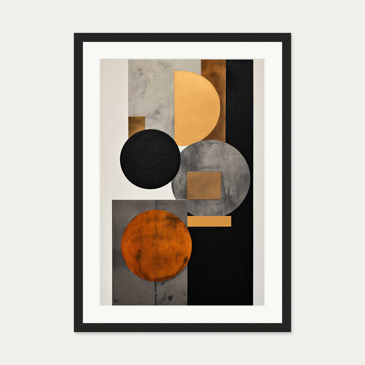 Retro Geometries II Art Print — 50 x 70 cm — Black Frame