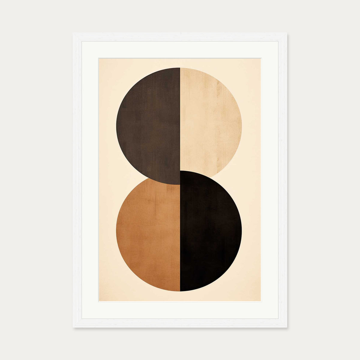 Retro Geometries V Art Print — 50 x 70 cm — White Frame