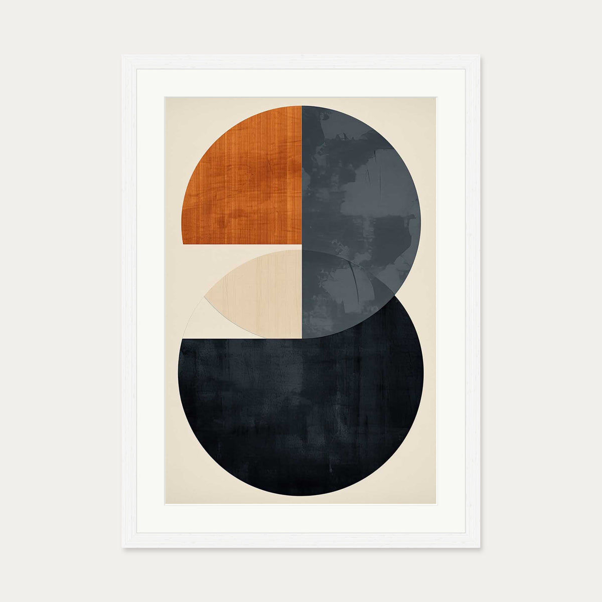 Retro Geometries VI Art Print — 50 x 70 cm — White Frame