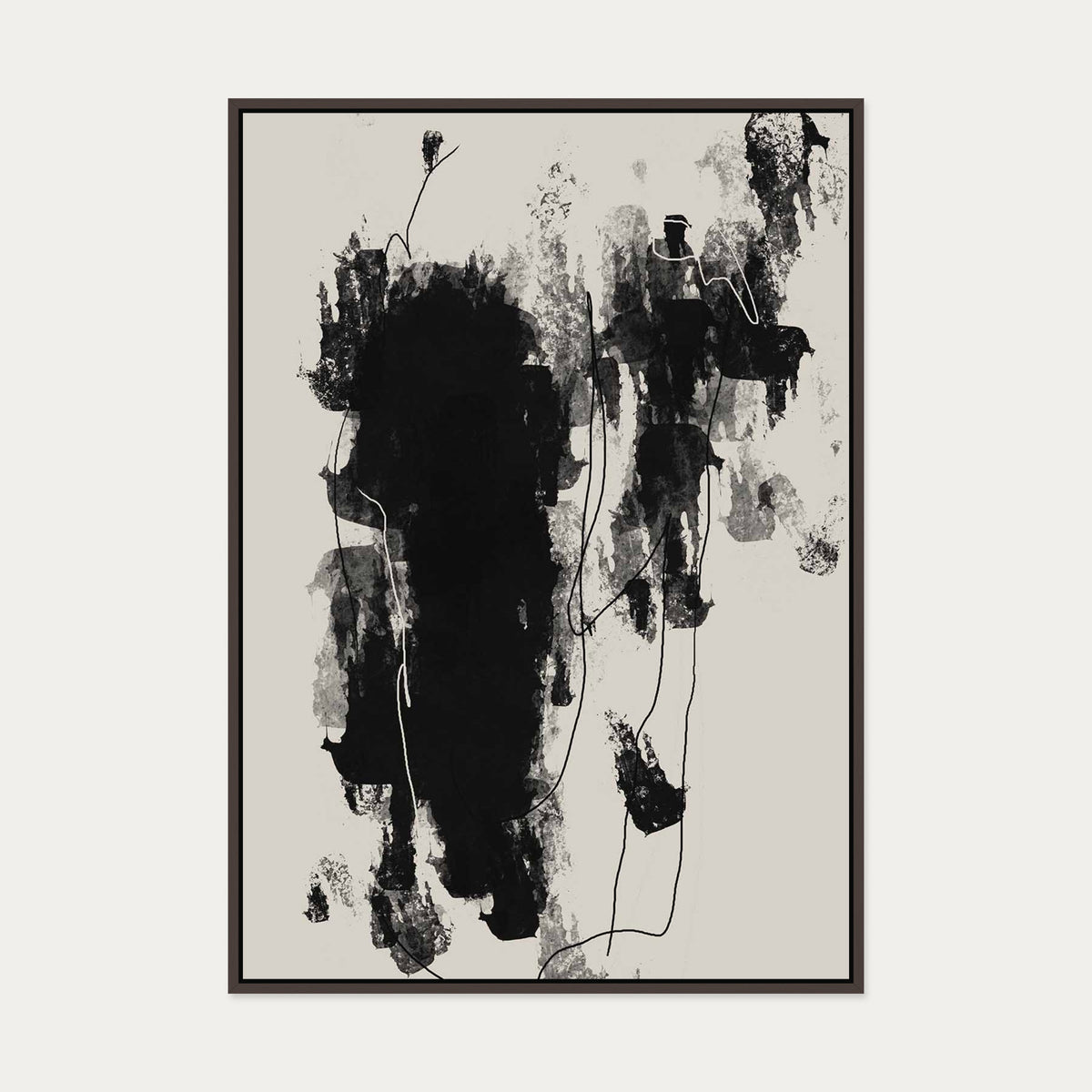 Rise And Fall Canvas Art — 70 x 100 cm — Brown Frame
