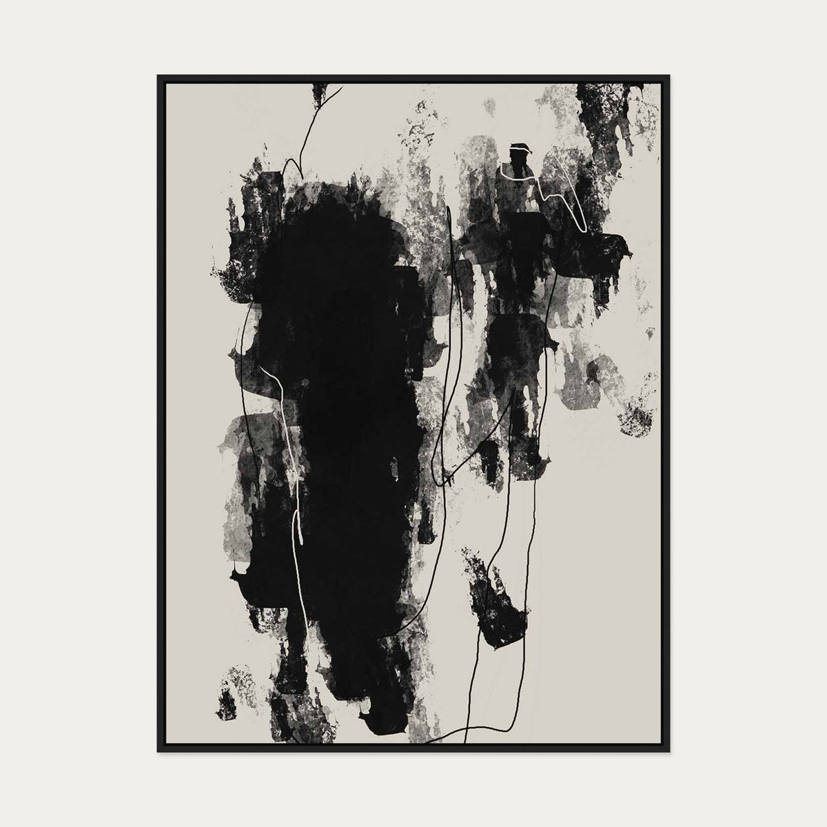 Rise And Fall Canvas Art — 90 x 120 cm — Black Frame