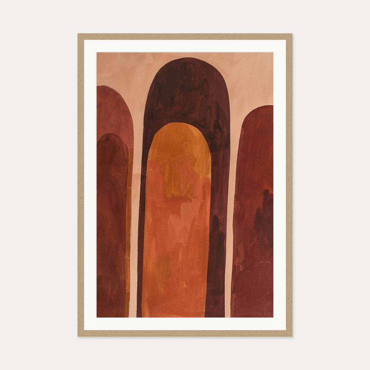Rise Wall Art Print — 70 x 100 cm — Oak Frame