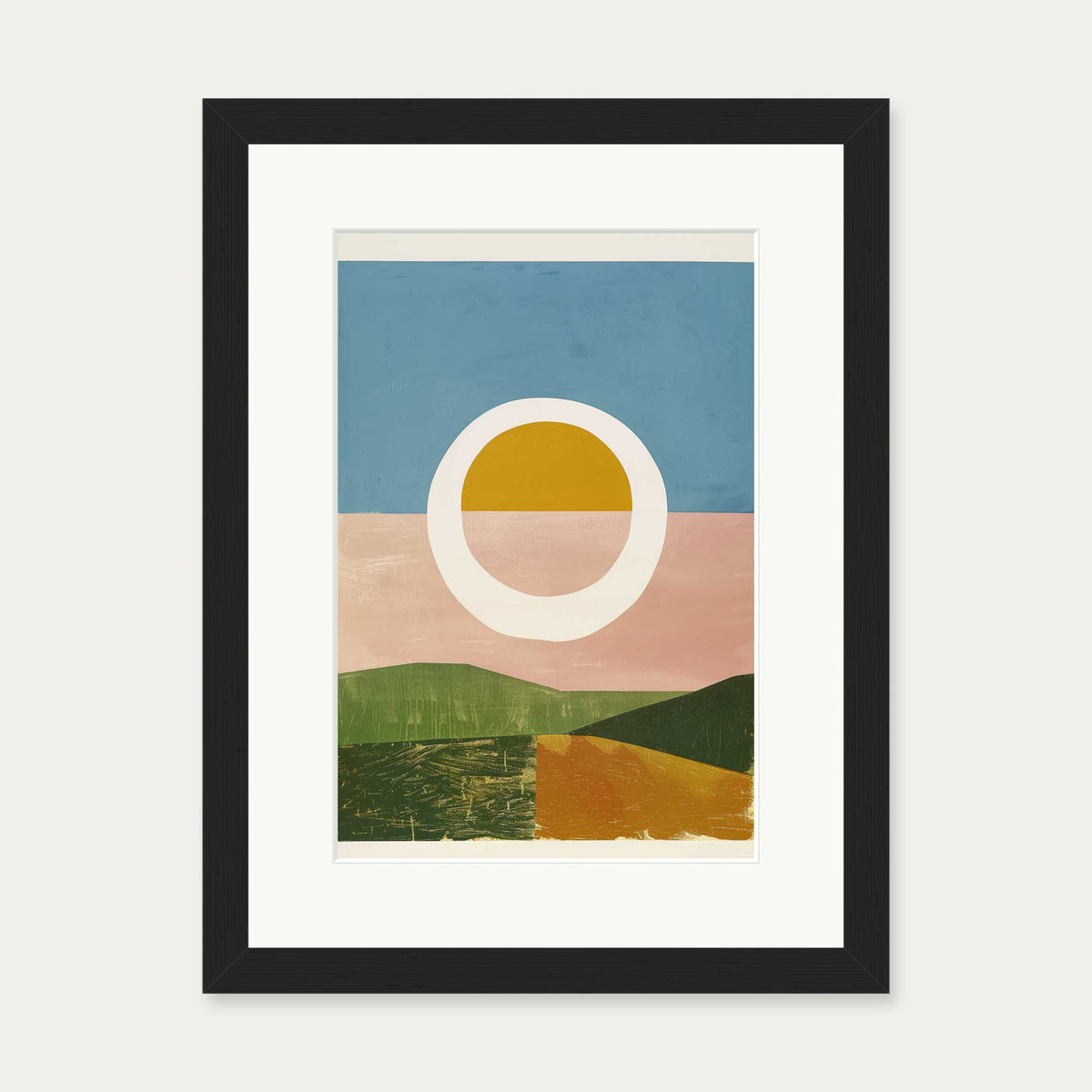 Rising Sun Wall Art Print — 30 x 40 cm — Black Frame