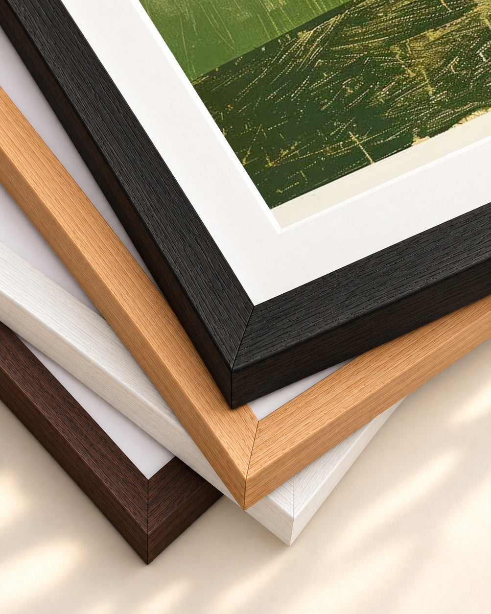 Rising Sun Wall Art Print — framed print corner with 5 cm mount and bevel