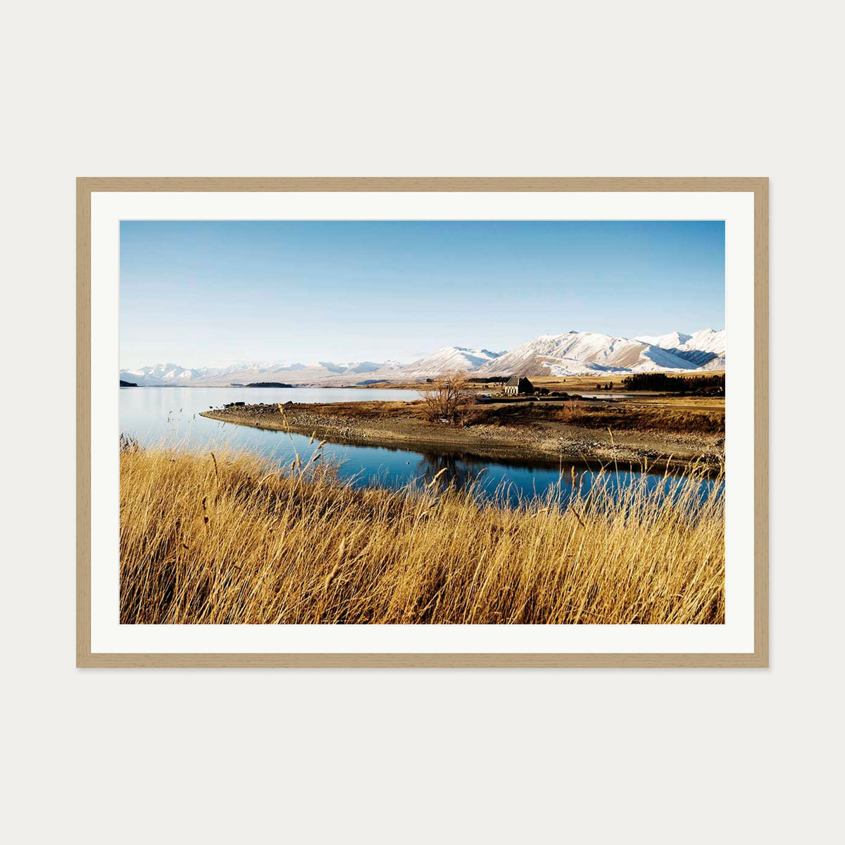 River View Wall Art Print — 70 x 100 cm — Oak Frame