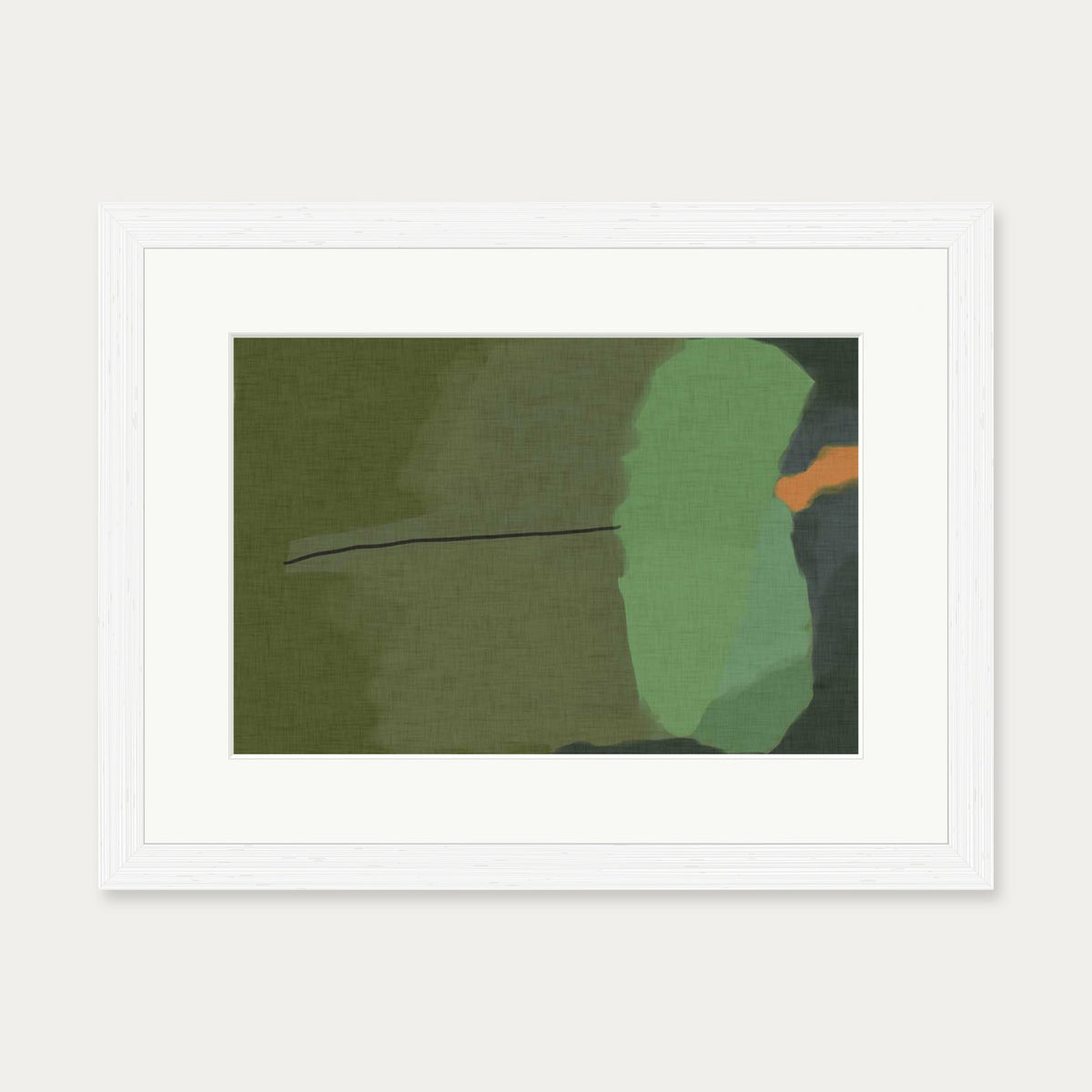 Rothko Green Art Print — 30 x 40 cm — White Frame