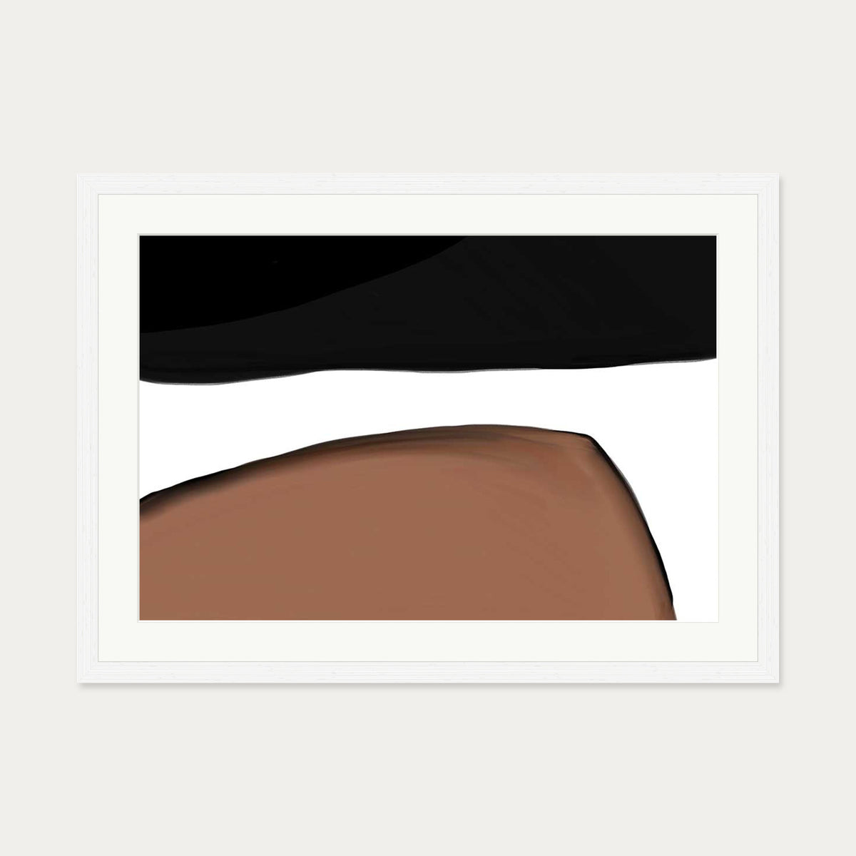 Rounded Cave Art Print — 50 x 70 cm — White Frame