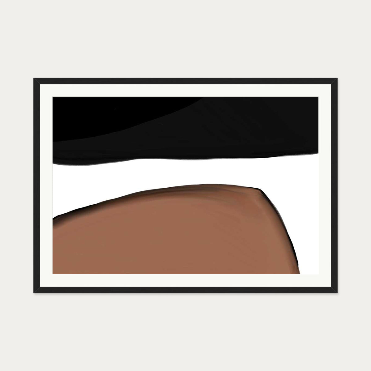 Rounded Cave Art Print — 70 x 100 cm — Black Frame