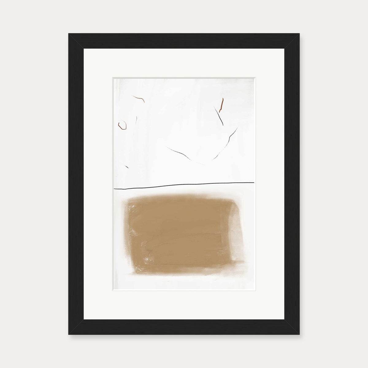 Rustic Lines Art Print — 30 x 40 cm — Black Frame