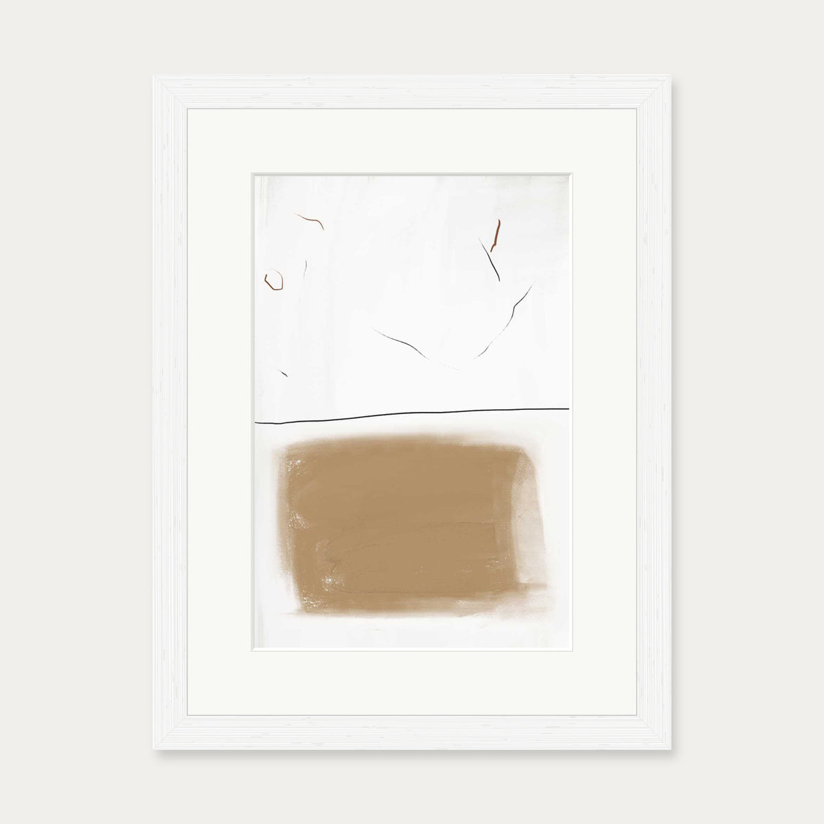 Rustic Lines Art Print — 30 x 40 cm — White Frame