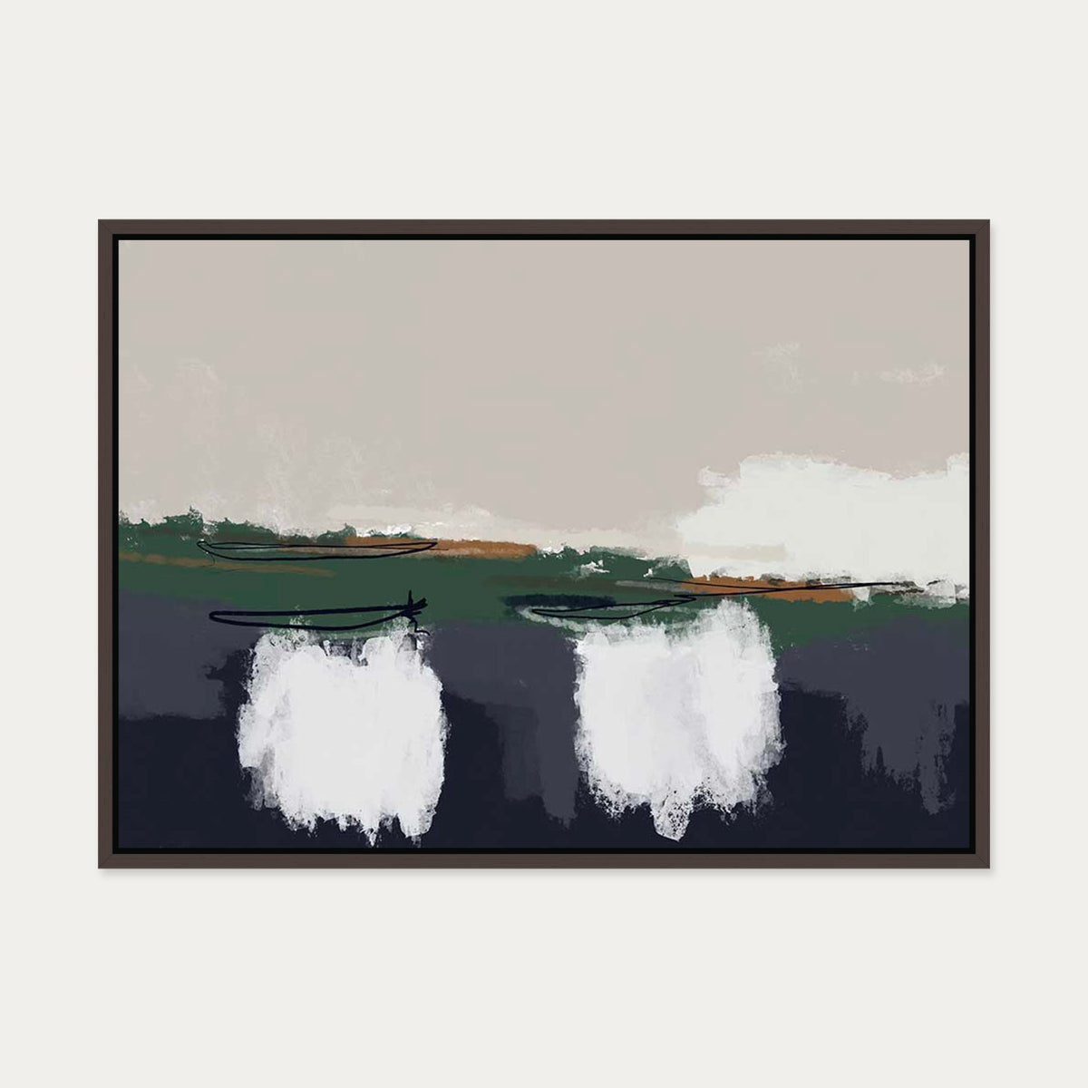 Sailing Canvas Art — 50 x 70 cm — Brown Frame