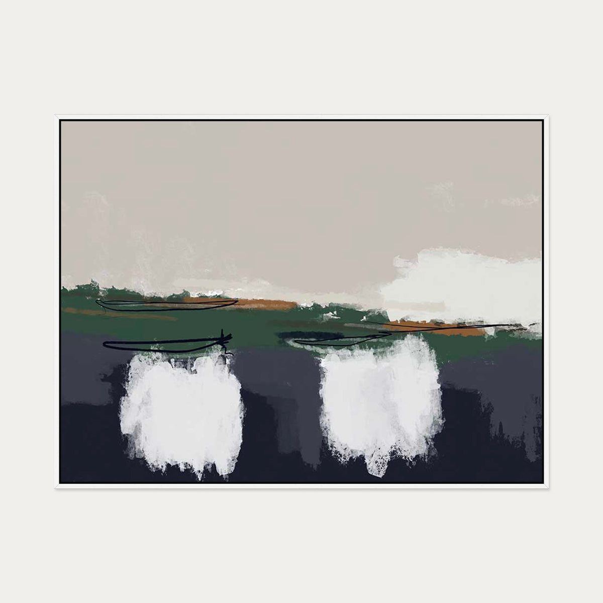 Sailing Canvas Art — 90 x 120 cm — White Frame