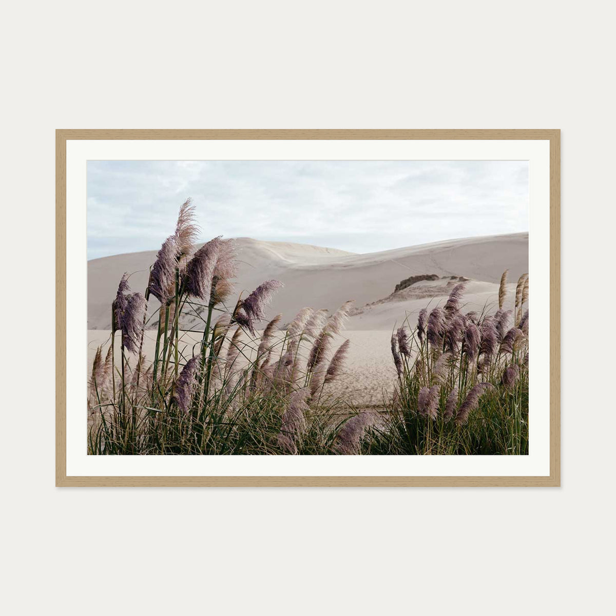 Sand Dunes II Wall Art Print — 70 x 100 cm — Oak Frame