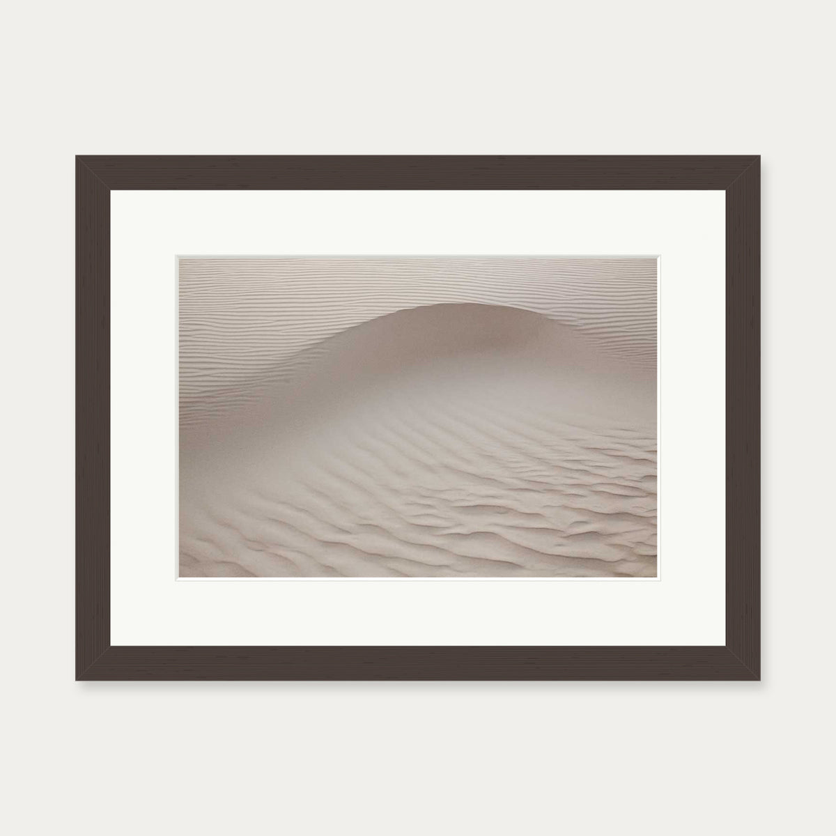 Sand Dunes Wall Art Print — 30 x 40 cm — Brown Frame