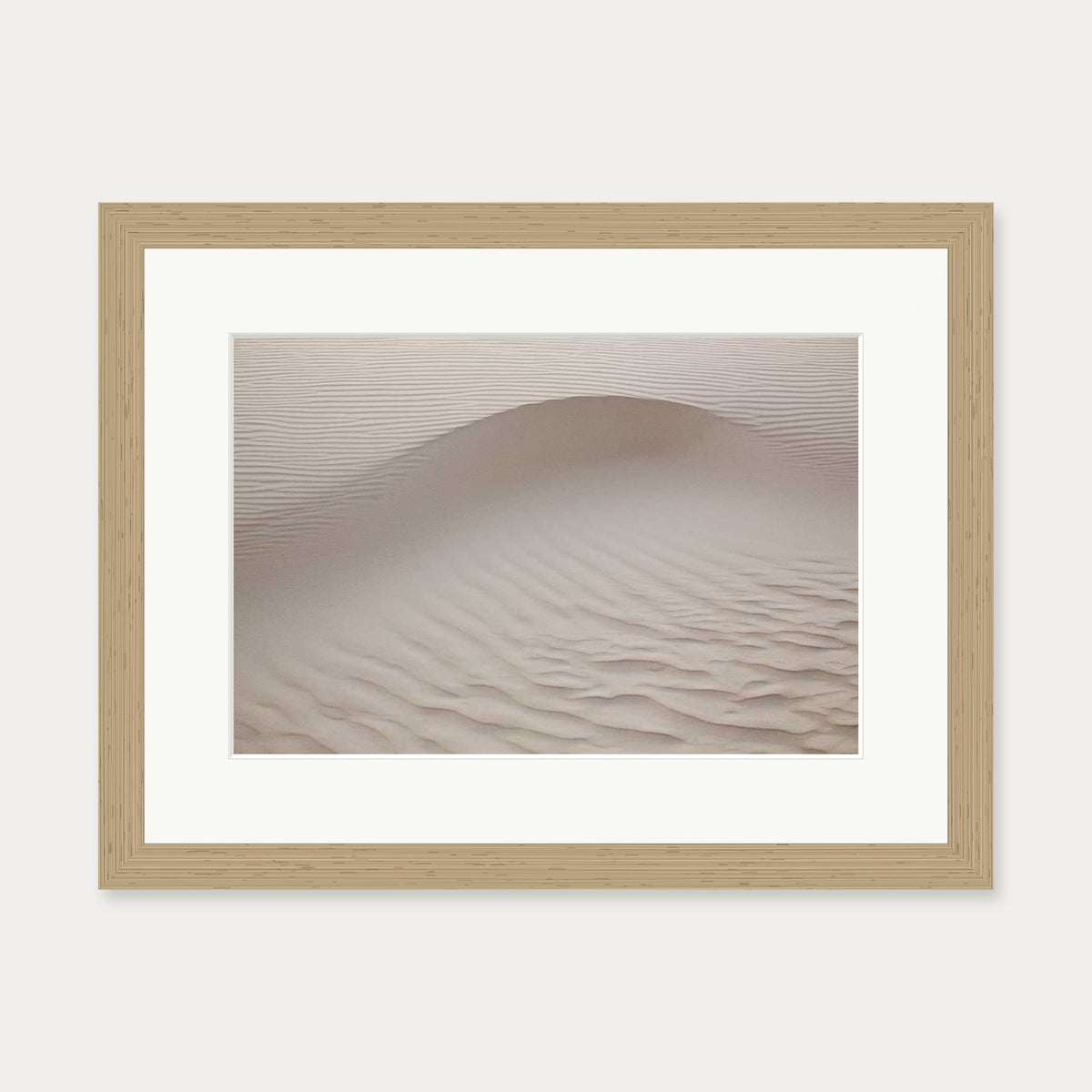 Sand Dunes Wall Art Print — 30 x 40 cm — Oak Frame